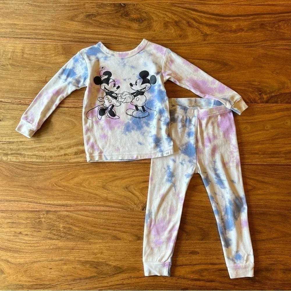Disney x Gap Mickey Mouse Minnie Mouse Red w/ Stars & Tie Dye PJ Set x2 🐭